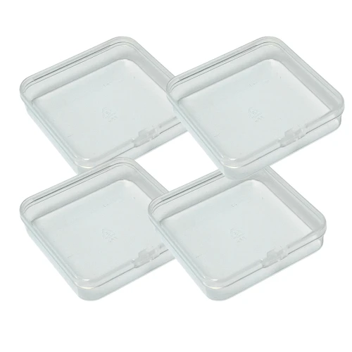 ORG7 Zestaw 4szt organizer pudełko kwadratowe na naklejki wlepy koraliki 7,2cm x 7,2cm