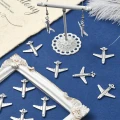 ZAW248 Zawieszki charm metalowe samolot SAMOLOTY samolocik 2szt