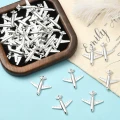 ZAW248 Zawieszki charm metalowe samolot SAMOLOTY samolocik 2szt