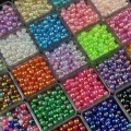 KOK177 Koraliki kulka kule 6mm akrylowe efekt syrenki banieczki opalizujące 50szt