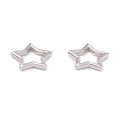 ZAW249 Zawieszki charm przekładka metalowe GWIAZDKA RAMKA do bransoletek 10szt