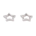 ZAW249 Zawieszki charm przekładka metalowe GWIAZDKA RAMKA do bransoletek 10szt