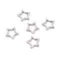 ZAW249 Zawieszki charm przekładka metalowe GWIAZDKA RAMKA do bransoletek 10szt