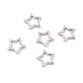 ZAW249 Zawieszki charm przekładka metalowe GWIAZDKA RAMKA do bransoletek 10szt