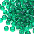 KOP137 Koraliki kandi oponki akryl 9mm warkoczyki pony bead zielone przezroczyste 20szt