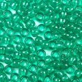 KOP137 Koraliki kandi oponki akryl 9mm warkoczyki pony bead zielone przezroczyste 20szt