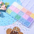 ROZ4 Koraliki rocaille szklane drobne PASTELOWE makaronik 4,5mm 2250szt kaseta