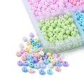ROZ4 Koraliki rocaille szklane drobne PASTELOWE makaronik 4,5mm 2250szt kaseta