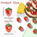 ZAW257 KORALIK zawieszka duża akrylowa TRUSKAWKA do bransoletek 2szt owoc kawaii