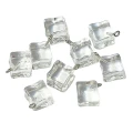 ZAW259 Zawieszki akrylowe z żywicy 12mm kostka lodu lód 2sz