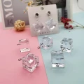 ZAW259 Zawieszki akrylowe z żywicy 12mm kostka lodu lód 2sz