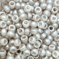 KOP140 Koraliki kandi oponki akryl 9mm perłowe szare pony bead 20szt
