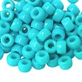 KOP125 Koraliki oponki 9mm kandi pony bead turkus morskie niebieskie 20szt