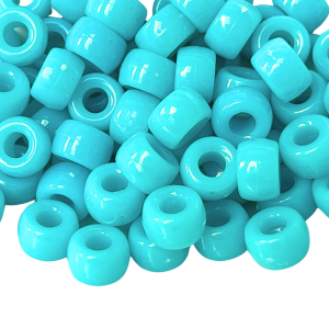 KOP125 Koraliki oponki 9mm kandi pony bead turkus morskie niebieskie 20szt