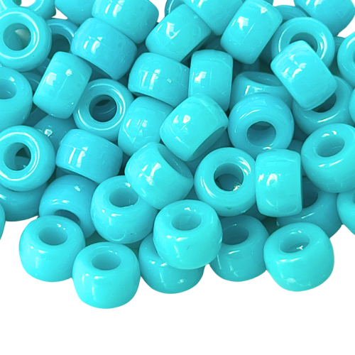 KOP125 Koraliki oponki 9mm kandi pony bead turkus morskie niebieskie 20szt