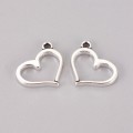ZAW260 Zawieszki charm metalowe serce serduszko SERCA ramka 10szt