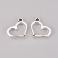 ZAW260 Zawieszki charm metalowe serce serduszko SERCA ramka 10szt