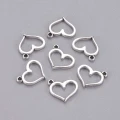 ZAW260 Zawieszki charm metalowe serce serduszko SERCA ramka 10szt