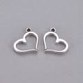 ZAW260 Zawieszki charm metalowe serce serduszko SERCA ramka 10szt
