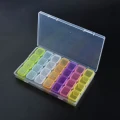 ORG8 Plastikowy pojemnik pudełko 175x110mm organizer z 28 przegródkami na koraliki drobiazgi