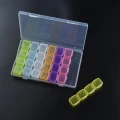 ORG8 Plastikowy pojemnik pudełko 175x110mm organizer z 28 przegródkami na koraliki drobiazgi