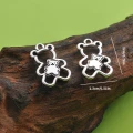 ZAW260 Zawieszki charm metalowe serce serduszko SERCA ramka