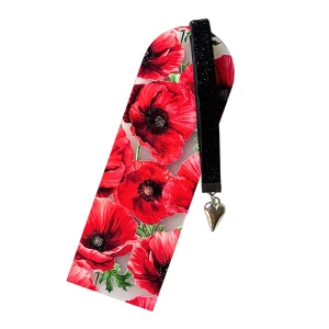 ZHM1 Zakładka do książki hand made druk UV MAKI mak kwiaty polskie 