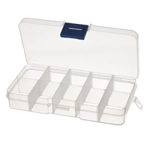 ORG9 Plastikowy pojemnik pudełko organizer 130x65mm zawiera 10 komórek
