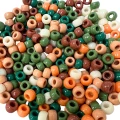 KOP143 Koraliki oponki 9mm kandi pony bead miks kolory natury lato 50szt