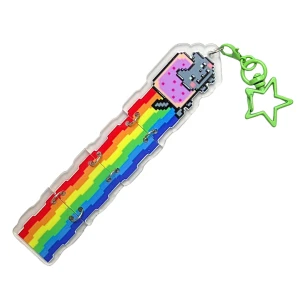 BHM1 Brelok breloczek 19cm hand made segmentowy Nyan Cat kotek pixel art