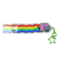 BHM1 Brelok breloczek 19cm hand made segmentowy Nyan Cat kotek pixel art