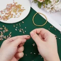 KSZ73 Koraliki szklane ryż owalne owal 4,5mm metaliczne galwanizowane mix 285szt box