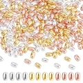 KSZ73 Koraliki szklane ryż owalne owal 4,5mm metaliczne galwanizowane mix 285szt box