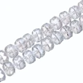 KSZ75 Koraliki szklane RONDELLE OPONKA OPONKI 8mm kryształowe light AB 10szt