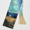 ZHM3 Zakładka do książki hand made druk UV styl van Gogh pejzaż ze zbożem