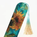 ZHM5 Zakładka do książki hand made druk UV styl van Gogh słoneczniki słonecznik