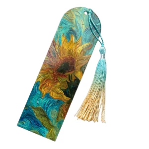 ZHM5 Zakładka do książki hand made druk UV styl van Gogh słoneczniki słonecznik