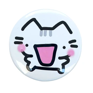 PRZ79 Przypinka button badzik kotek Basil BasiilLeaf cat 58mm L