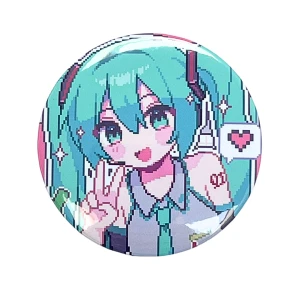 PRZ90 Przypinka button badzik Hatsune Miku pixel art 58mm L
