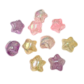 KOK187 Koraliki akryl gwiazdka gwiazdki gwiazdy crackle opalizują 10szt