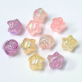 KOK187 Koraliki akryl gwiazdka gwiazdki gwiazdy crackle opalizują 10szt