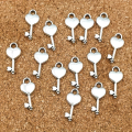 ZAW266 Zawieszki metalowe serce serduszko kluczyk klucz stare srebro 10szt