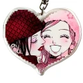 BHM15 Brelok breloczek akrylowy 10cm Hand Made Nana &amp; Hachi pixel heart