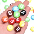 KOK188 Koraliki akrylowe ŻYWICA m&amp;m cukierki m&amp;m's 14mm kolorowe miks 5szt