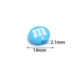KOK188 Koraliki akrylowe ŻYWICA m&amp;m cukierki m&amp;m's 14mm kolorowe miks 5szt