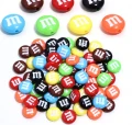 KOK188 Koraliki akrylowe ŻYWICA m&amp;m cukierki m&amp;m's 14mm kolorowe miks 5szt