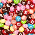 KOK188 Koraliki akrylowe ŻYWICA m&amp;m cukierki m&amp;m's 14mm kolorowe miks 5szt