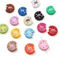KOK189 Koraliki akrylowe ciastko m&amp;m cukierki m&amp;m's 22mm kolorowe miks 5szt