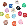 KOK189 Koraliki akrylowe ciastko m&amp;m cukierki m&amp;m's 22mm kolorowe miks 5szt