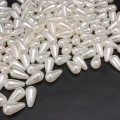 PER29 Koraliki akrylowe perłowe łezka kropelka łezki 14mm kremowe 30szt